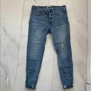 Madewell Women’s Light Blue Skinny Jeans 8” high rise